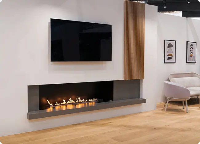 Cheminee Bioethanol Design Moderne Combloux